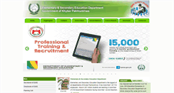Desktop Screenshot of kpese.gov.pk